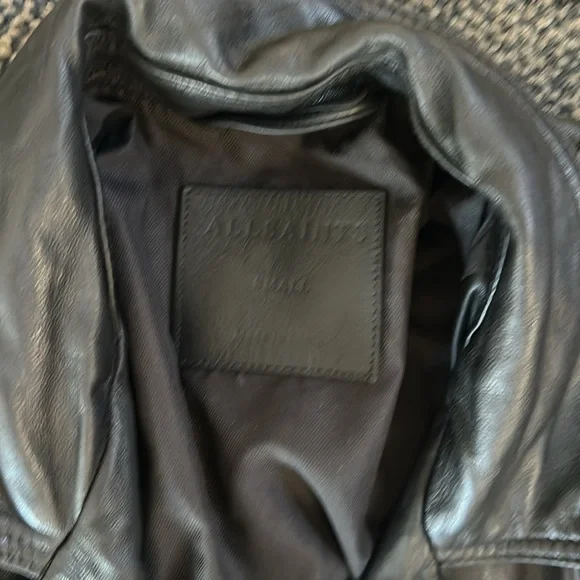 All Saints leather moto jacket - Picture 3 of 5